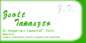 zsolt tapaszto business card